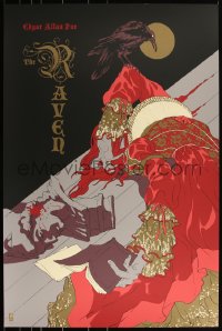 3k0443 EDGAR ALLAN POE #21/225 24x36 art print 2011 Mondo, art by Tomer Hanuka, The Raven!