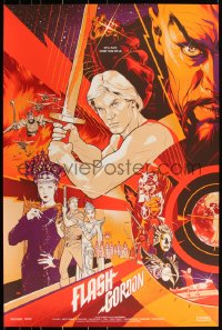 3k0506 FLASH GORDON signed #16/375 24x36 art print 2014 by Martin Ansin, Mondo, 1980 Film Edition!