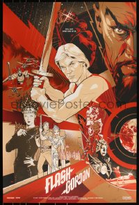 3k0507 FLASH GORDON signed #16/175 24x36 art print 2014 by Martin Ansin, Mondo, 1980 Film Variant Ed.!