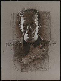 3k1891 FRANKENSTEIN #16/150 18x24 art print 2017 Mondo, close-up art of Karloff by Drew Struzan!