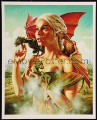 3k2381 GAME OF THRONES #1/75 16x20 art print 2013 Mondo, art by Jason Edmiston, Mother of Dragons, 1st ed