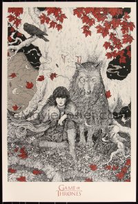 3k0552 GAME OF THRONES #16/365 24x36 art print 2013 Mondo, art by Richey Beckett, Bran Stark, 1st!