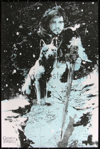 3k0554 GAME OF THRONES #16/365 24x36 art print 2013 Mondo, art by Jock, Jon Snow, first edition!