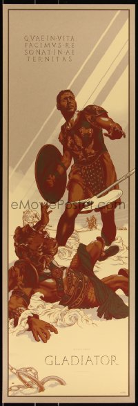 3k1619 GLADIATOR #16/150 12x36 art print 2015 Mondo, art by Martin Ansin, variant edition!