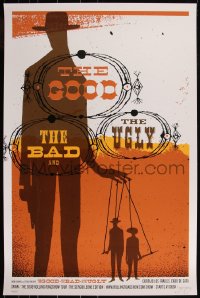 3k0603 GOOD, THE BAD & THE UGLY signed #183/325 24x36 art print 2008 by Jeff Kleinsmith, Mondo!