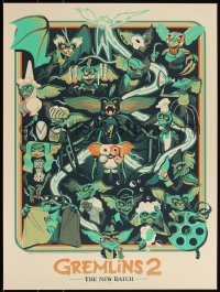 3k1925 GREMLINS 2 #21/150 18x24 art print 2016 Mondo, Brogan art of Gizmo surrounded by creatures!