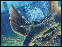 3k1924 GREMLINS #16/275 18x24 art print 2017 Mondo, wild Mike Saputo art of creature in water!