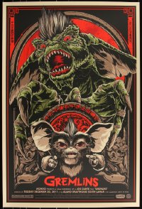 3k0617 GREMLINS #16/370 24x36 art print 2011 Mondo, art by Ken Taylor, Alamo, regular edition!