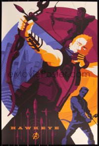 3k0667 HAWKEYE #16/220 24x36 art print 2012 Mondo, art by Tom Whalen, first edition!