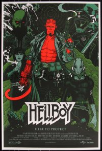 3k0672 HELLBOY #11/240 24x36 art print 2011 Mondo, art by Florian Bertmer, Alamo!