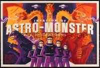 3k0709 INVASION OF ASTRO-MONSTER #16/275 24x36 art print 2020 Mondo, Toho, art by Tom Whalen, regular!