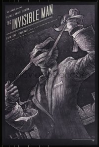 3k0715 INVISIBLE MAN #22/285 24x36 art print 2011 Mondo, art by Kevin Tong, silver edition!