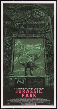 3k2397 JURASSIC PARK #16/125 13x25 art print 2018 Mondo, art by Daniel Danger, first edition!