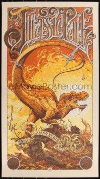 3k1475 JURASSIC PARK signed #159/220 22x39 art print 2011 by Aaron Horkey, Mondo, regular edition!