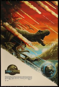 3k0779 JURASSIC WORLD: FALLEN KINGDOM #16/325 24x36 art print 2018 Mondo, art by Mike Saputo!