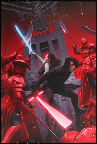 3k0808 LAST JEDI #16/960 24x36 art print 2019 Mondo, art by Rory Kurtz, True Enemy, regular edition!