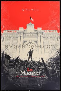 3k0813 LES MISERABLES #16/380 24x36 art print 2012 Mondo, art by Olly Moss, 1st ed!