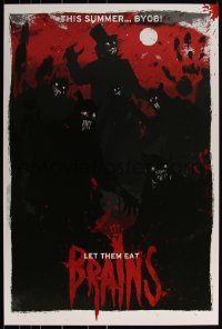 3k0815 LET THEM EAT BRAINS 24x36 special poster 2011 Mondo Mystery Movie IX, Dawn of the Dead!