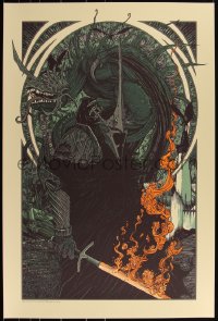 3k0837 LORD OF THE RINGS: THE RETURN OF THE KING #16/180 24x36 2013 Witch King & Fell Beast, reg!