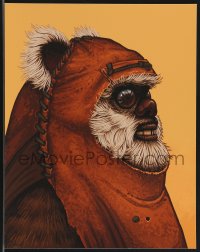 3k1453 MIKE MITCHELL signed #11/1215 11x14 art print 2017 Mondo, Star Wars, Wicket the Ewok!