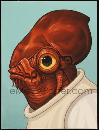 3k1346 MIKE MITCHELL signed #11/270 12x16 art print 2016 Star Wars, Admiral Ackbar, Mondo, first edition!