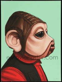 3k1359 MIKE MITCHELL signed #16/770 12x16 art print 2018 Star Wars, Nien Nunb, Mondo, 1st ed.!