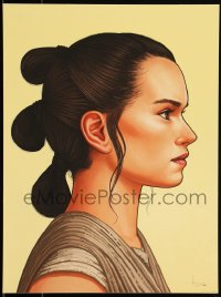 3k1365 MIKE MITCHELL signed #11/1465 12x16 art print 2016 Star Wars, Rey, Mondo, 1st edition!