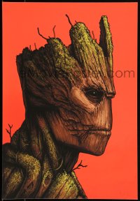 3k1338 MIKE MITCHELL signed #11/810 13x19 art print 2017 Mondo, Groot, 1st ed.!