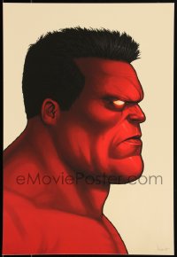 3k1340 MIKE MITCHELL signed #11/95 13x19 art print 2014 Mondo, Red Hulk, 1st edition!