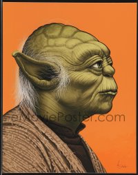 3k1454 MIKE MITCHELL signed #11/1670 11x14 art print 2017 Mondo, Star Wars, Yoda!