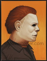 3k1377 MIKE MITCHELL signed #11/380 12x16 art print 2015 Mondo, Michael Myers The Shape!