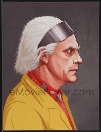 3k1391 MIKE MITCHELL signed #11/60 12x16 art print 2013 Mondo, Back to the Future, Doc Brown, 1st ed