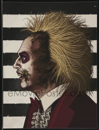 3k1392 MIKE MITCHELL signed #10/50 12x16 art print 2013 Mondo, Michael Keaton as Beetlejuice!