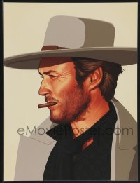 3k1394 MIKE MITCHELL signed #11/85 12x16 art print 2013 Mondo, Clint Eastwood as Blondie!