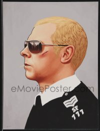 3k1400 MIKE MITCHELL signed #1/60 12x16 art print 2013 Mondo, Simon Pegg as Nicholas Angel!