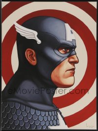 3k1412 MIKE MITCHELL signed #11/170 12x16 art print 2014 Mondo, Captain America!