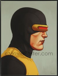 3k1414 MIKE MITCHELL signed #11/140 12x16 art print 2014 Mondo, profile art of Cyclops!