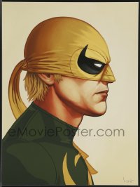 3k1423 MIKE MITCHELL signed #11/95 12x16 art print 2014 Mondo, profile art of Iron Fist!