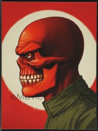 3k1427 MIKE MITCHELL signed #11/100 12x16 art print 2014 Mondo, profile art of Red Skull, 1st ed