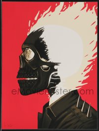 3k1433 MIKE MITCHELL signed #11/140 12x16 art print 2014 Mondo, profile art of Ghost Rider, 1st ed