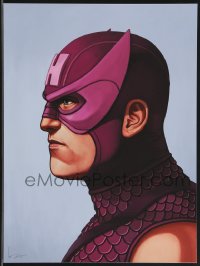 3k1435 MIKE MITCHELL signed #11/120 12x16 art print 2014 Mondo, profile art of Hawkeye!