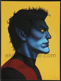 3k1438 MIKE MITCHELL signed #11/145 12x16 art print 2014 Mondo, profile art of Nightcrawler!