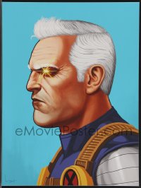 3k1440 MIKE MITCHELL signed #11/100 12x16 art print 2014 Mondo, profile art of Cable!