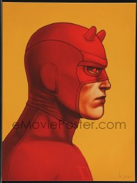 3k1447 MIKE MITCHELL signed #11/140 12x16 art print 2014 Mondo, profile art of Daredevil, red suit, 1st ed