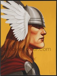 3k1450 MIKE MITCHELL signed #11/110 12x16 art print 2014 Mondo, profile art of Thor!