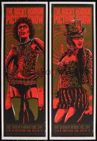 3k1575 ROCKY HORROR PICTURE SHOW #8/75 group of 2 12x36 art prints 2009 Mondo, Taylor, Curry, Nell!