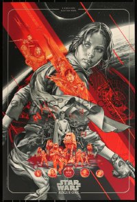 3k1048 ROGUE ONE #16/1775 24x36 art print 2017 Mondo, art by Martin Ansin, regular edition!