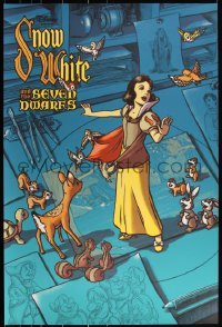 3k1098 SNOW WHITE & THE SEVEN DWARFS #16/305 24x36 art print 2017 Mondo, James Flames, first edition!