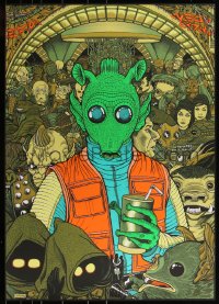 3k1469 STAR WARS #56/400 24x34 art print 2010 Mondo, Alamo, art by Florian Bertmer, Han Shot First!