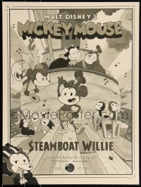 3k2228 STEAMBOAT WILLIE #16/125 18x24 art print 2020 Mondo, JJ Harrison, variant ed.!